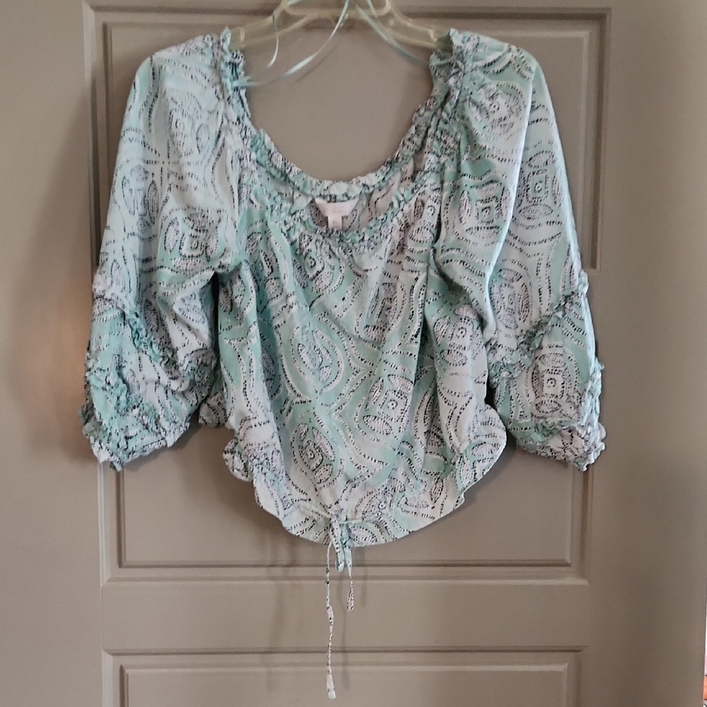 LC Lauren Conrad Blue Blouse Elegant Top